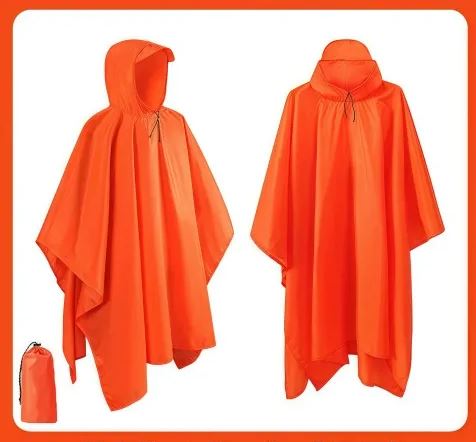 Compact waterproof rain poncho for men & women. Perfect emergency gear for hiking, travel, and all-weather outdoor use.
