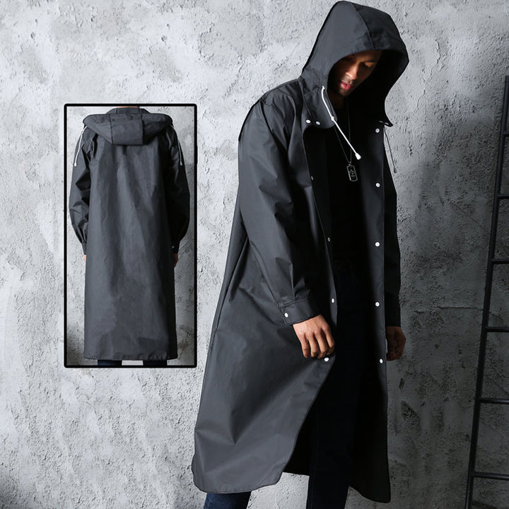 Stay dry with this unisex long adventure raincoat, a bestseller for outdoor enthusiasts.