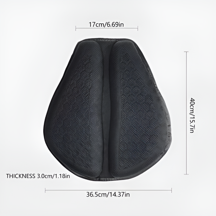 Essential motorcycle accessory: Unisex gel seat pad for comfort. Non-slip, breathable, shock-absorbing.