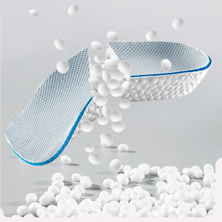 Unisex height lift insoles designed for discreet foot support, pain relief, and enhanced walking comfort.