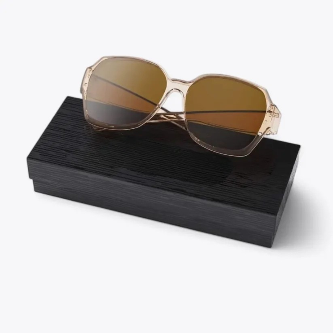 Prescription friendly polarized sunglasses, unisex design, offering superior UV protection outdoors.