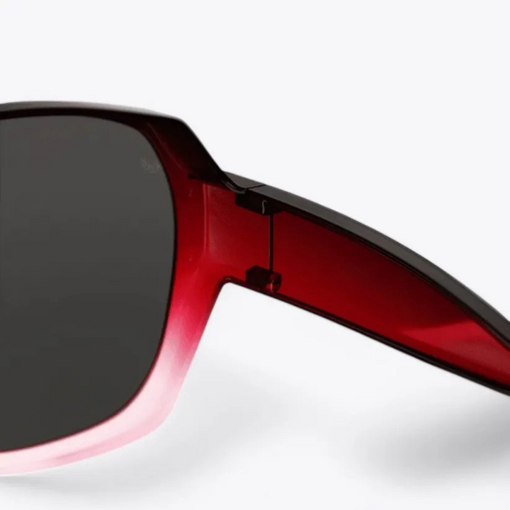 Dark lenses, over-glasses polarized sunglasses, lightweight, for enhanced vision & sun protection.