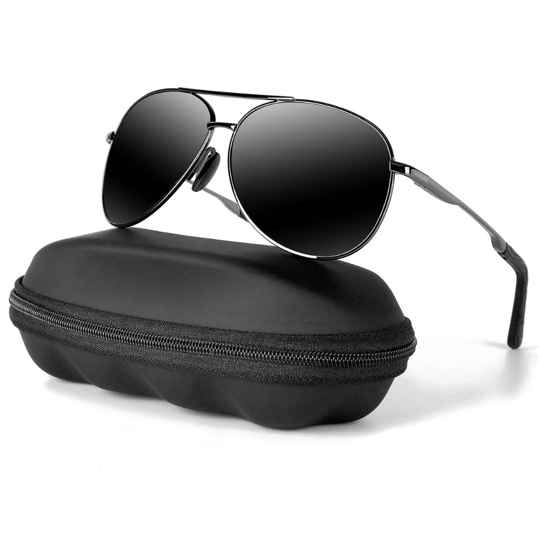 Men's & women's polarized aviator sunglasses, stylish & effective for glare-free vision.