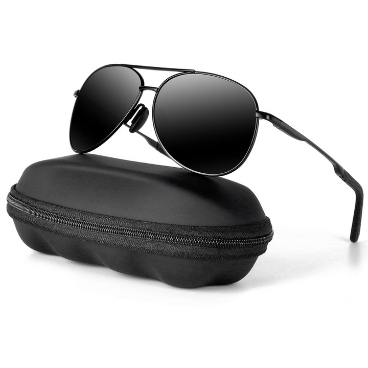 High-quality polarized aviator sunglasses, unisex design for glare reduction & all outdoor use.