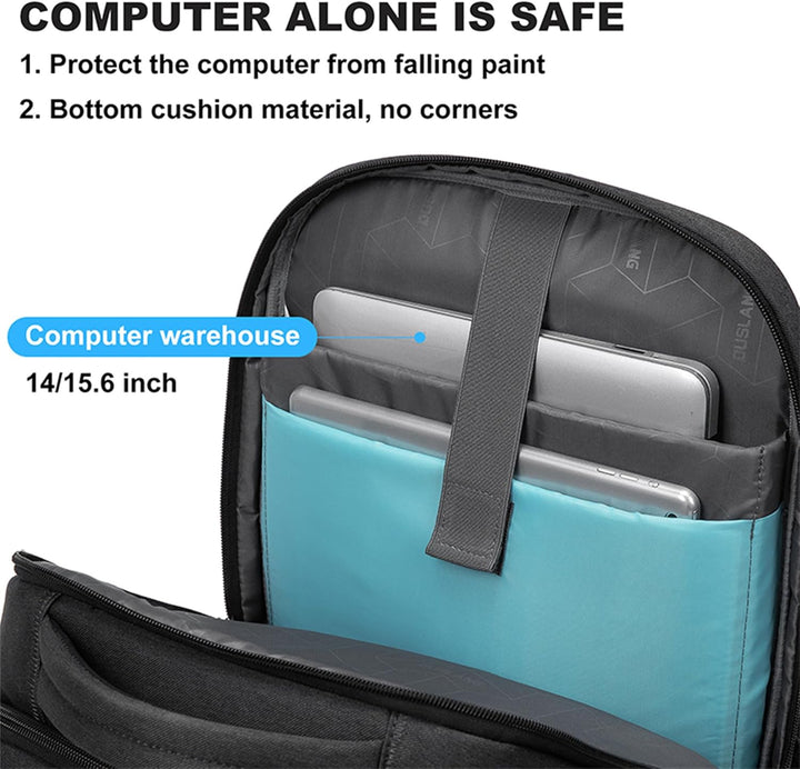 Close-up of durable, water-resistant material on an organized travel backpack, built for daily essentials & laptops.