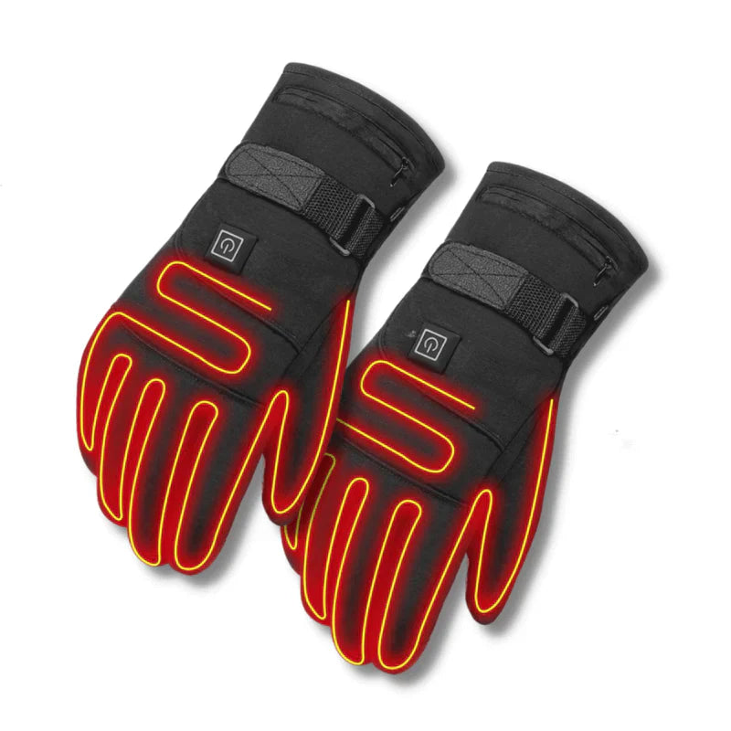 HeatGuard electric heated waterproof gloves, perfect for skiing, snowboarding & outdoor activities.