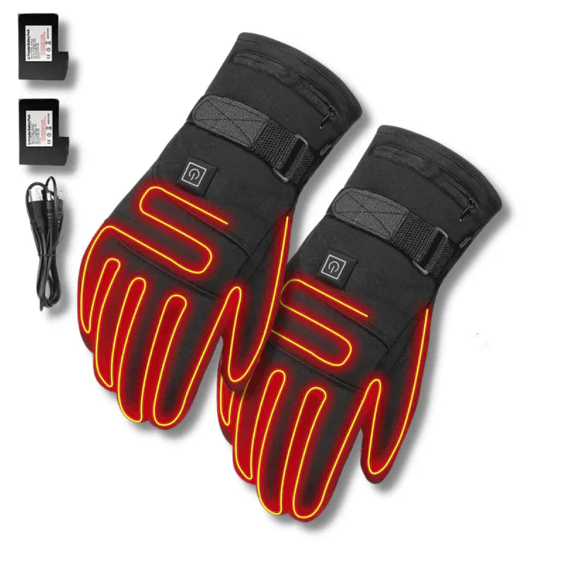 Durable unisex heated gloves with waterproof design, ensuring warmth for any outdoor adventure.