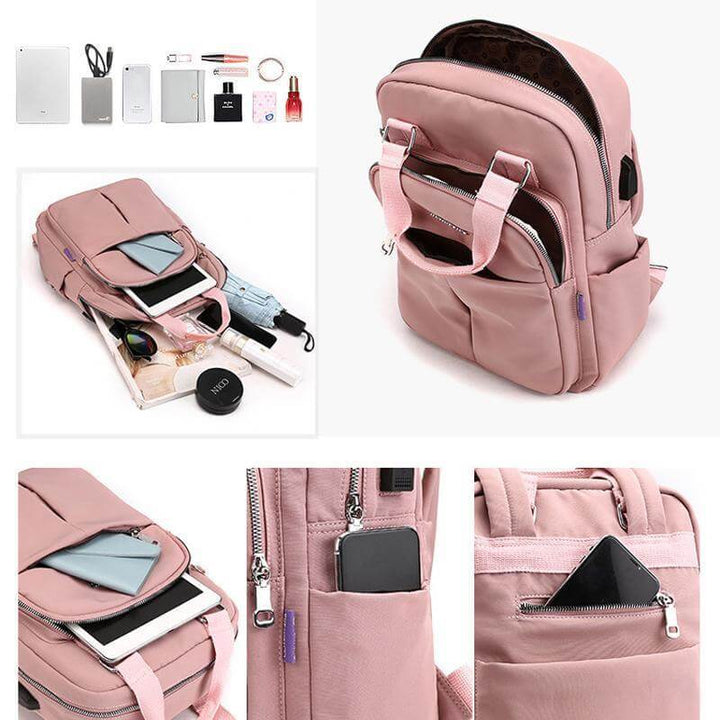 Stay dry with this waterproof unisex backpack, includes USB charging for convenience on the go.