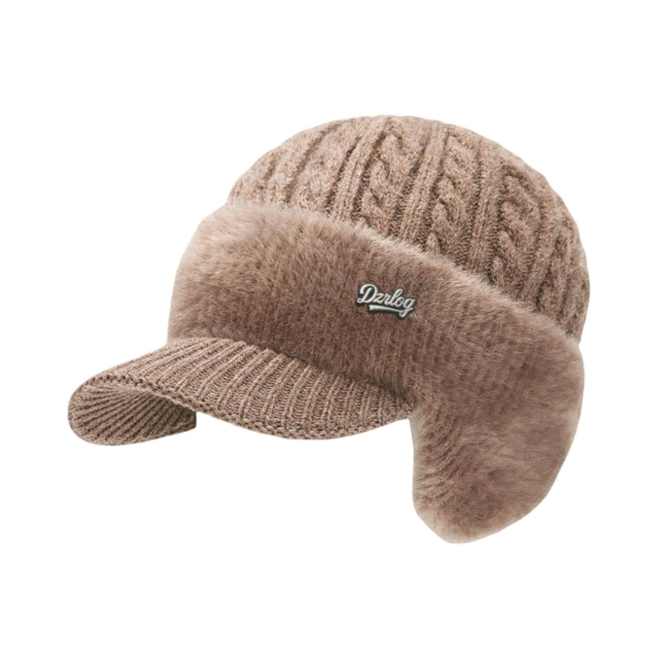 Comfortable knit ear flap hat, your go-to for winter excursions.