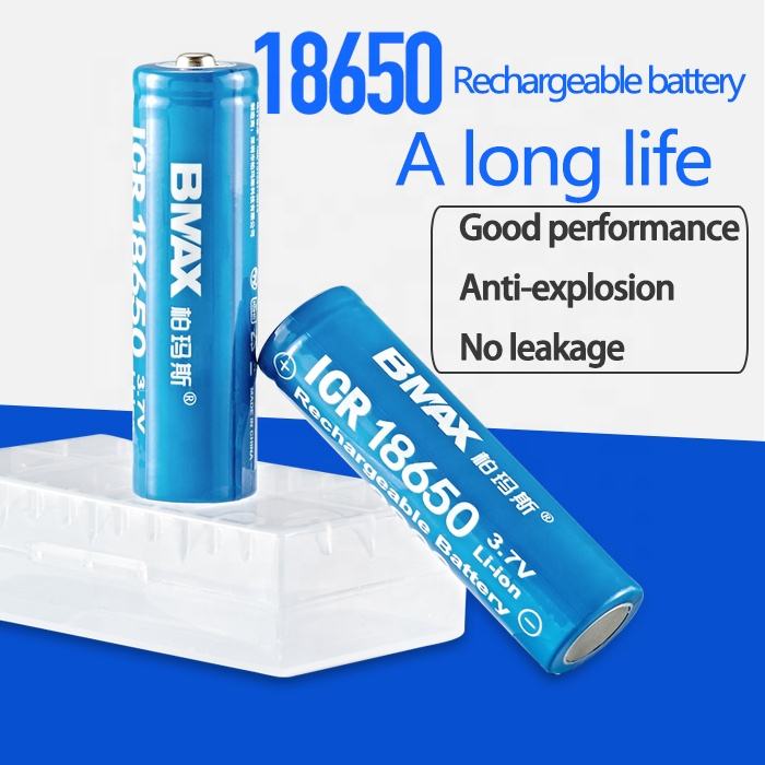 Two high-capacity 18650 rechargeable Li-ion batteries for flashlights & headlamps.