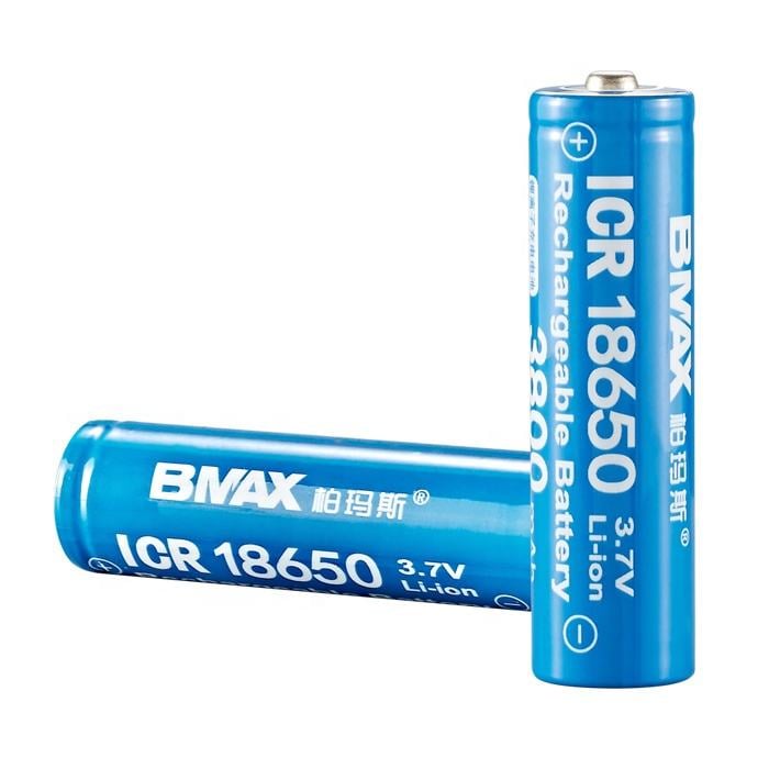 Sustainable 2-pack 18650 li-ion rechargeable batteries, high capacity for various electronic power needs.