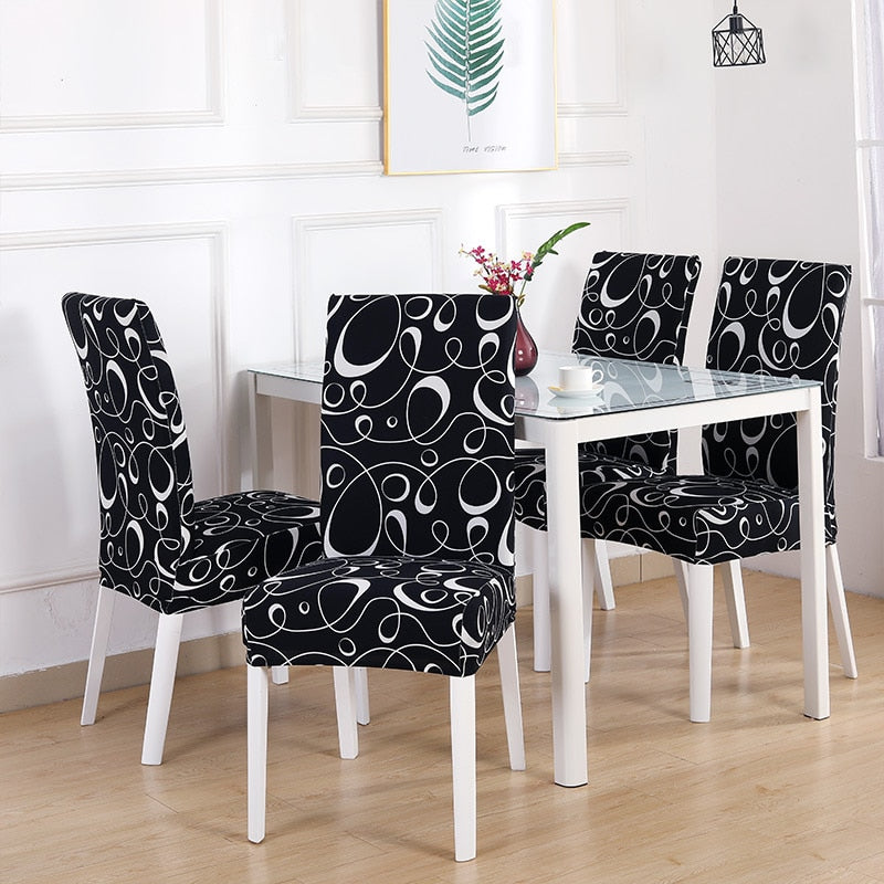 Renew home style with a universal stretch dining chair cover.