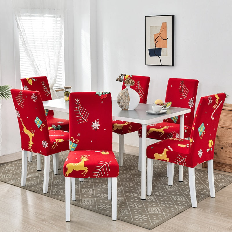 Modern dining chair slipcover, spandex stretch, kitchen style enhancer.