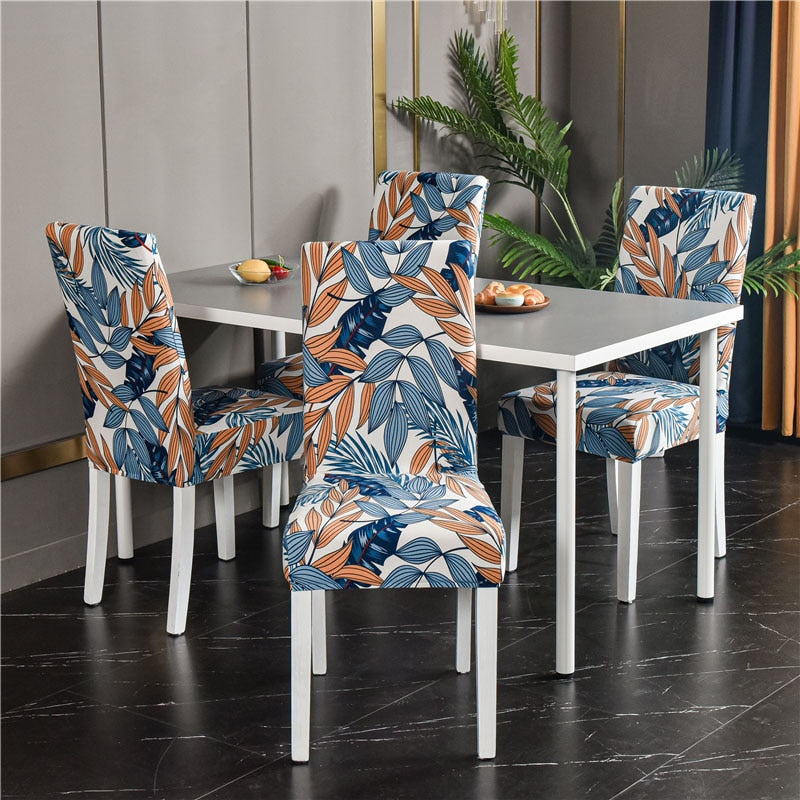 Stretchable furniture cover, dining chair protector, instant home refresh.