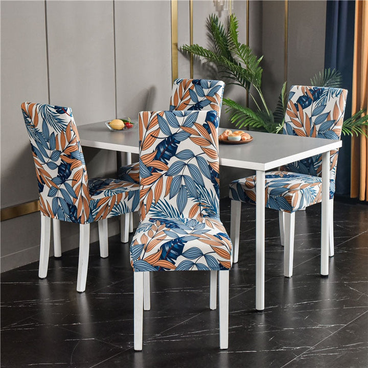 Stretchable furniture cover, dining chair protector, instant home refresh.