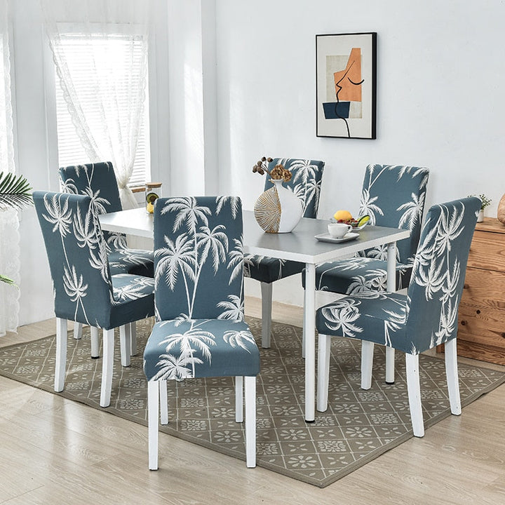 Modern home decor: stretch dining chair cover, furniture protection.