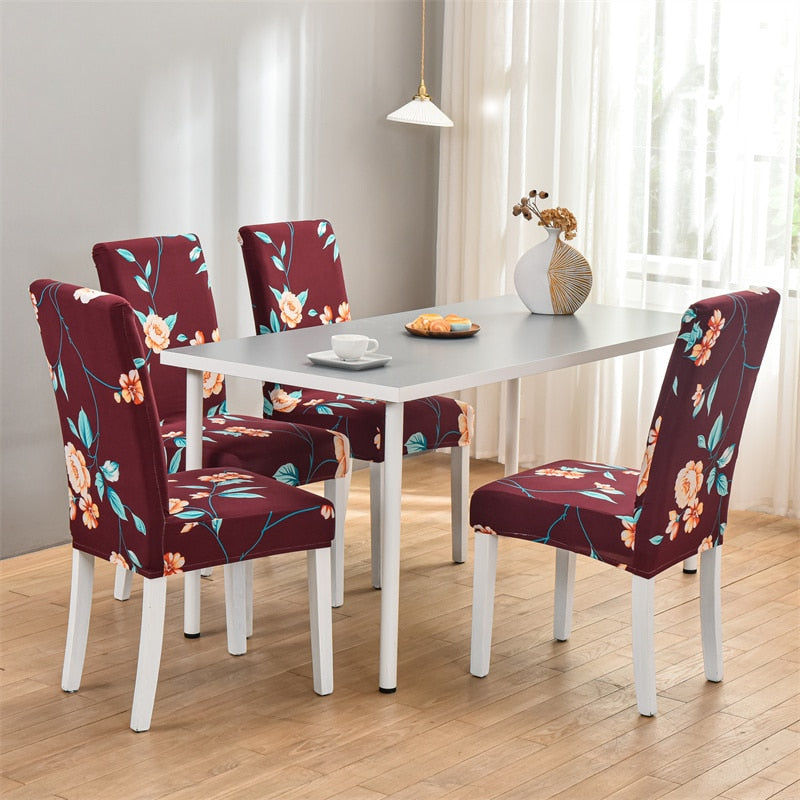 Elastic dining chair slipcover, universal fit, renew your living space.