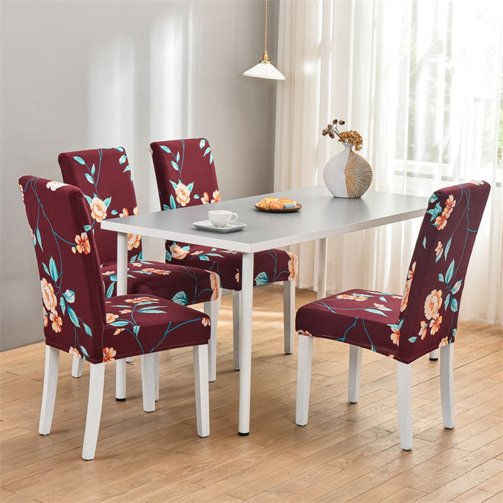 Elastic dining chair slipcover, universal fit, renew your living space.