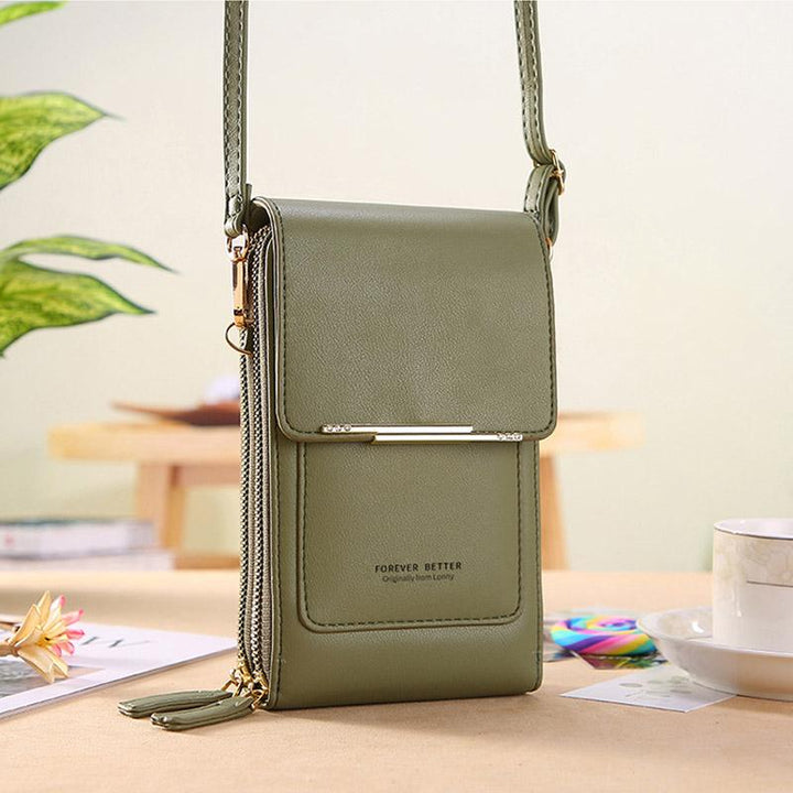 Versatile women's shoulder phone bag, a fashionable mini purse accessory for any outfit.