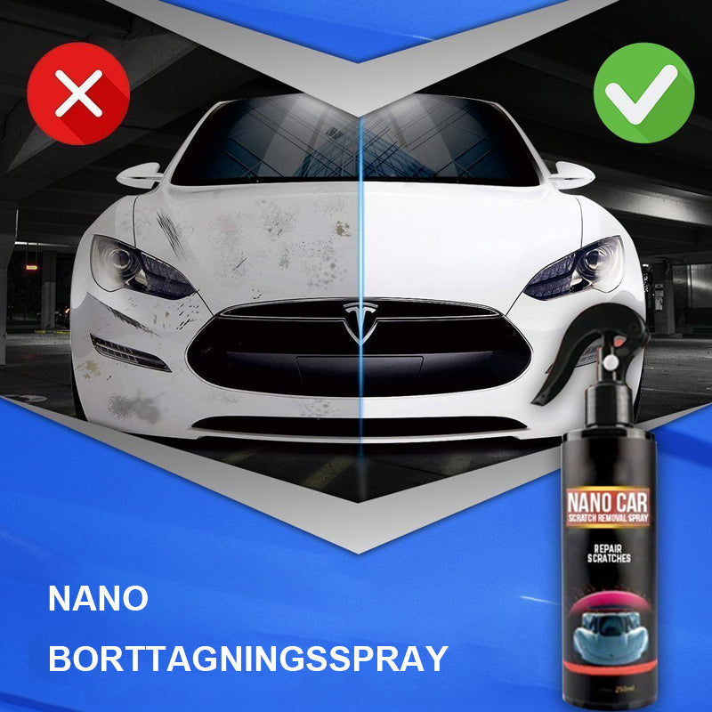 Advanced nano ceramic car scratch repair spray. Offers superior paint protection and makes car maintenance simple.