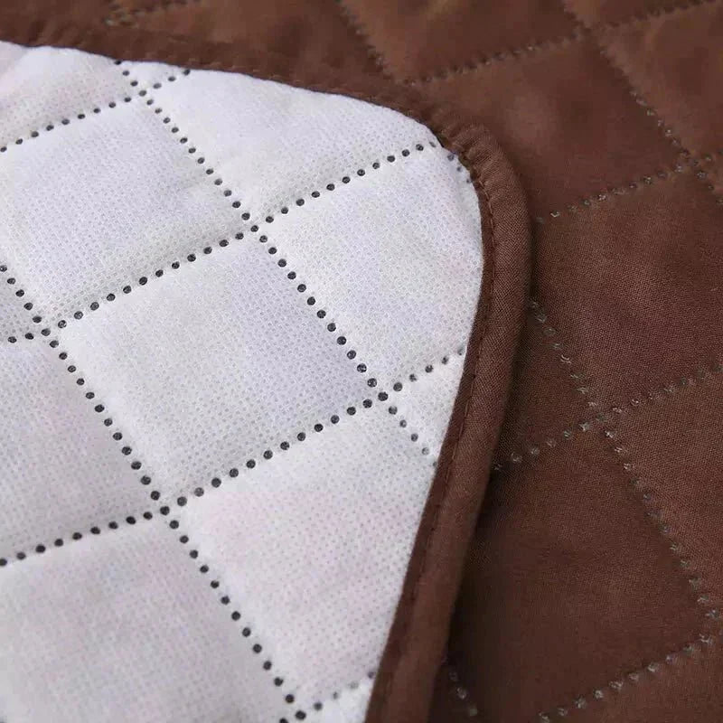 Cozy stretch armchair cover, soft polyester, universal fit for enhanced comfort & style.