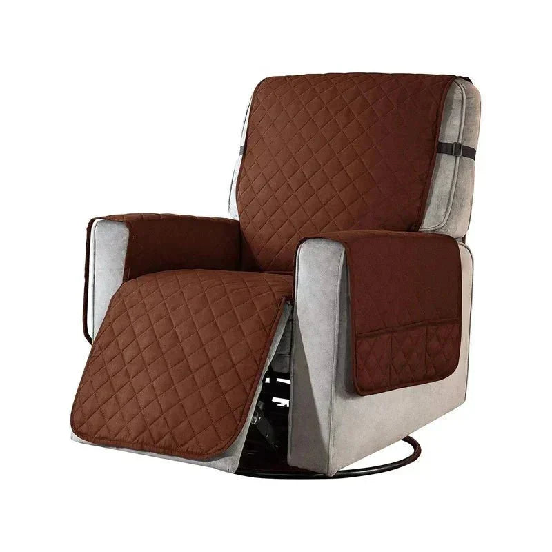 Snug-fit stretch armchair cover, universal polyester slipcover for complete chair protection.