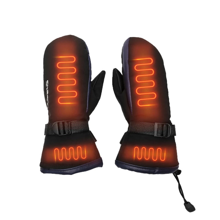 Warm USB heated gloves for skiing, hiking, and cold weather protection.