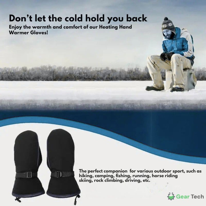 Durable heated outdoor gloves for extreme cold, USB rechargeable for lasting warmth.