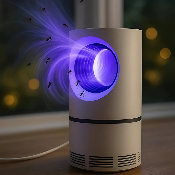 Electric UV insect trap lamp, silent mosquito & bug killer for effective indoor pest control.