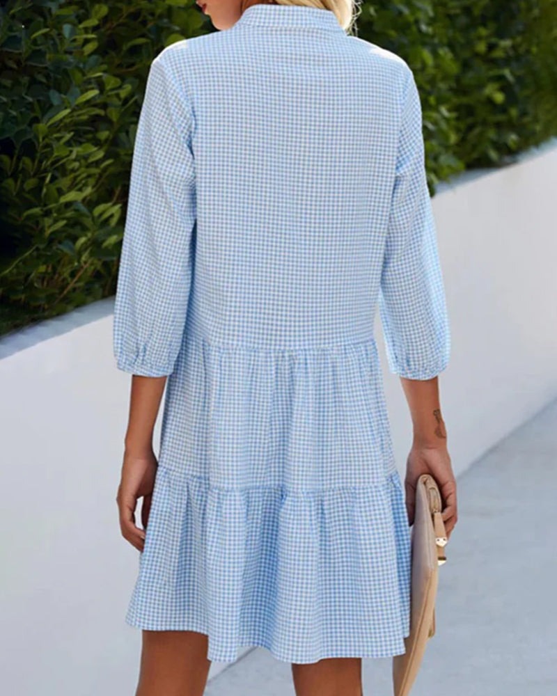 Elegant Blue Sleeveless Dress