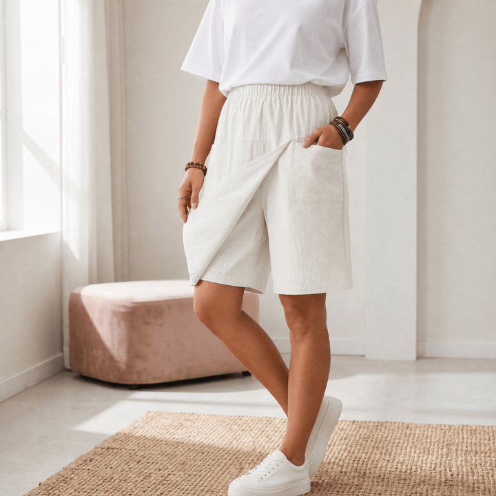 The ultimate women's wrap-front wide-leg skort: versatile, comfortable, and fashionable.