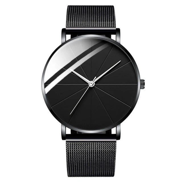 Elegant men's dress watch, stainless steel band & case, a perfect gift for him.