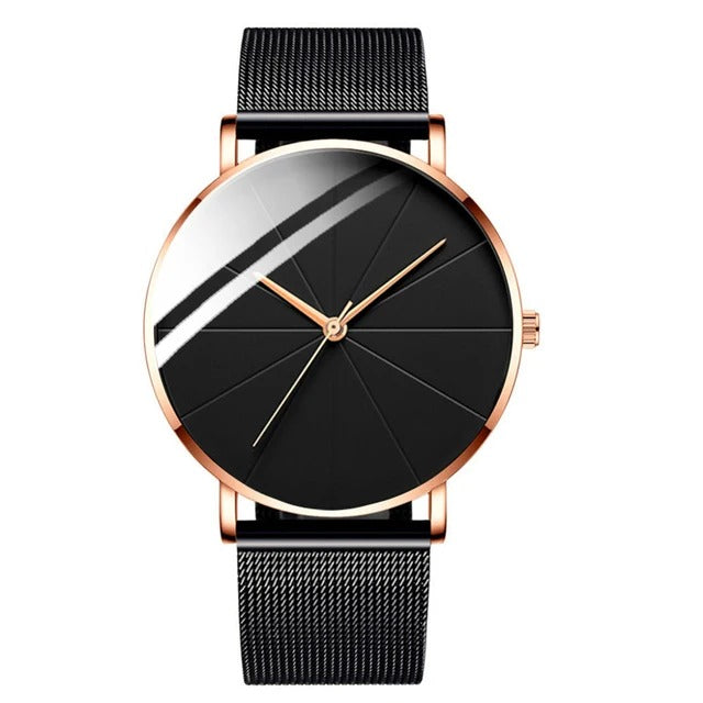 Sophisticated men's stainless steel timepiece, perfect accessory for formal wear.