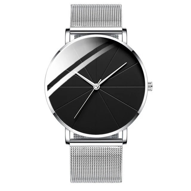 Elegant & durable men's classic stainless steel watch, a timeless accessory.
