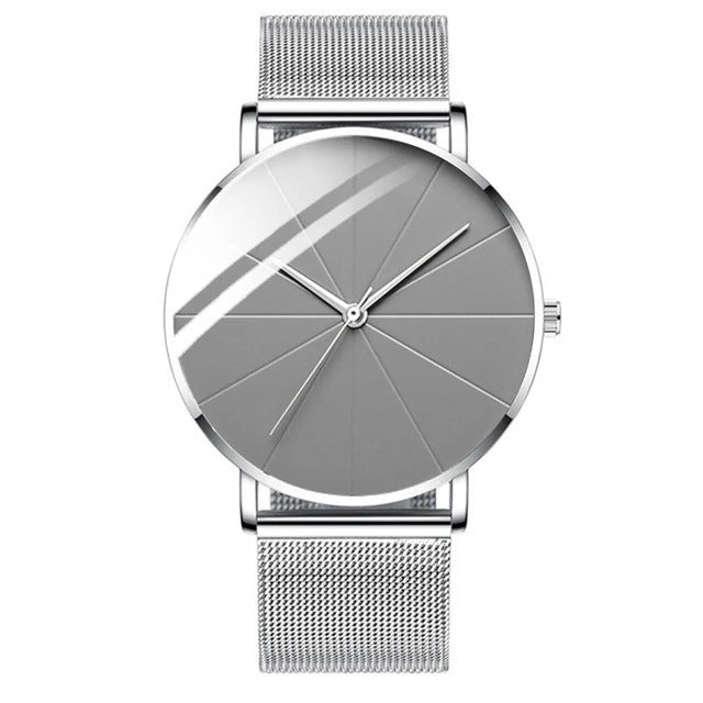 Men's stainless steel timepiece, classic and elegant, perfect for a refined look.