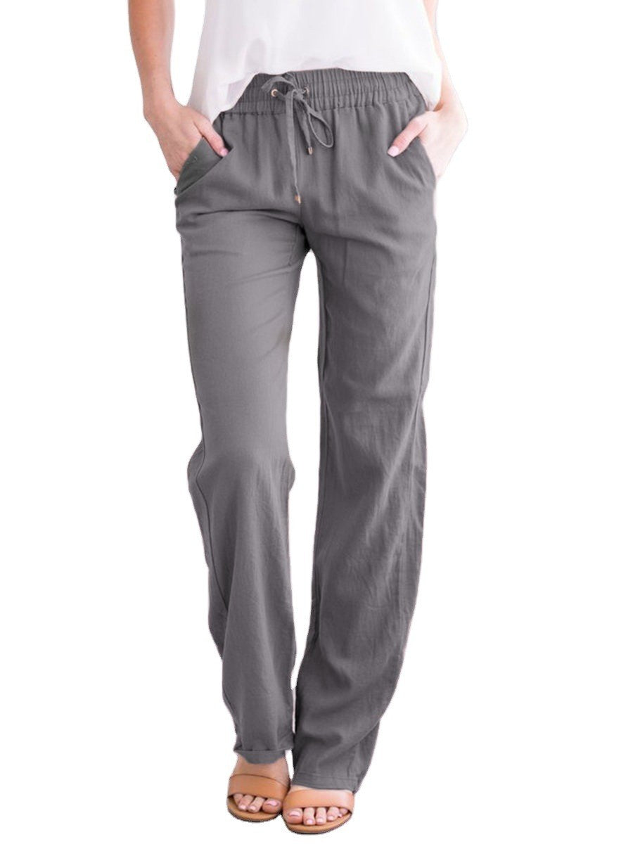 Versatile women's lightweight trousers, ideal for casual wear, warm weather, and everyday fashion.
