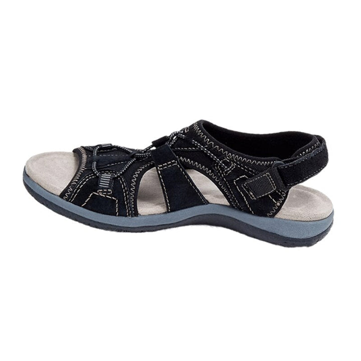Stylish women's arch support sandals for summer, offering comfort & adjustable fit for walking.