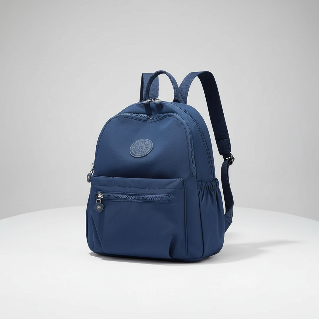 Compact nylon mini backpack, perfect travel bag or commuter bag for small essentials & light carry.