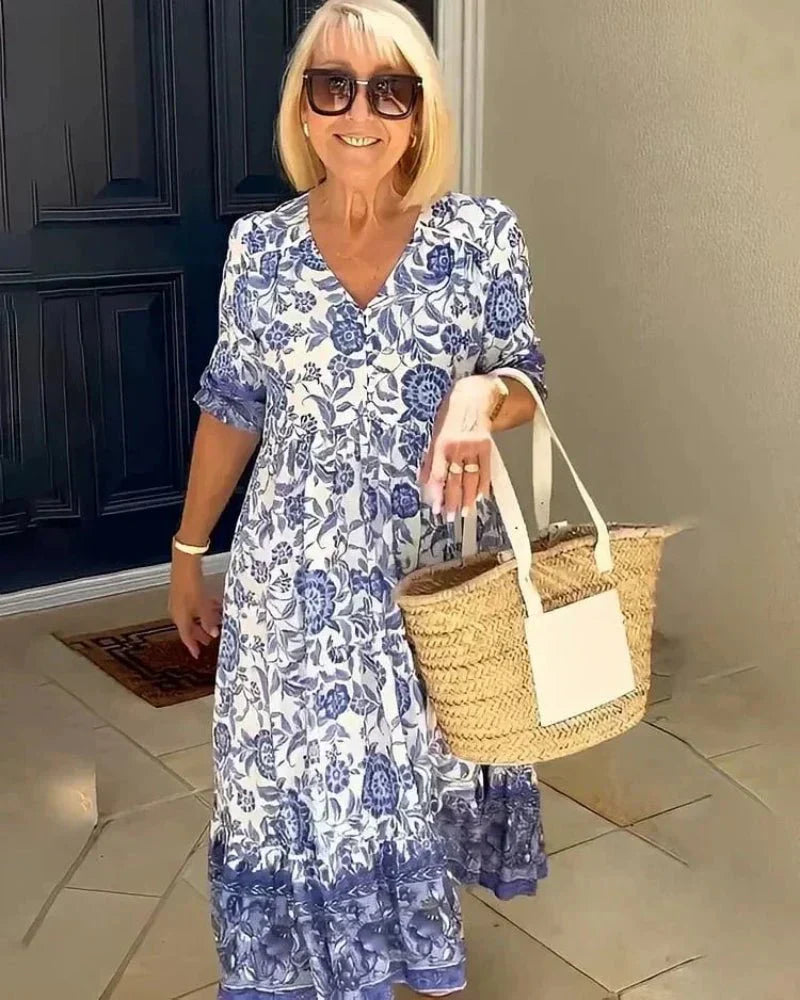 Floral Tiered Midi Dress