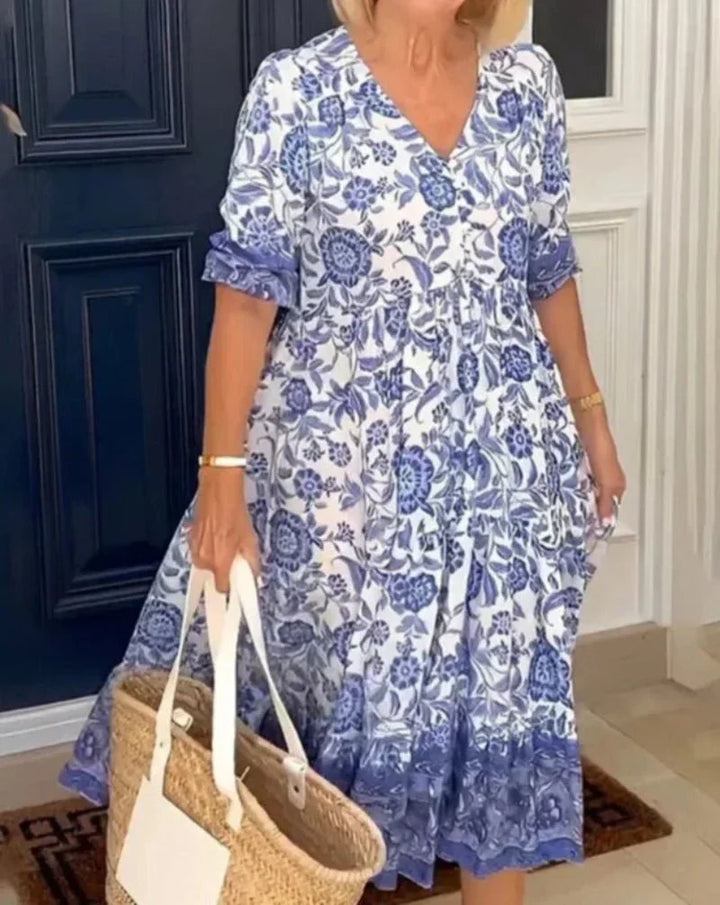 Floral Tiered Midi Dress