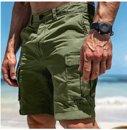 Men's versatile utility cargo shorts for ultimate comfort, casual wear, active use & outdoor practicality.