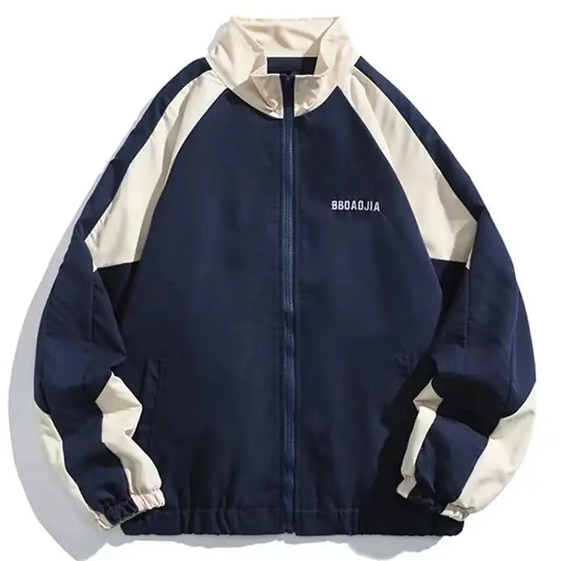 Unisex Aria color block windbreaker jacket, lightweight & weather-resistant. Perfect for spring & fall outerwear.