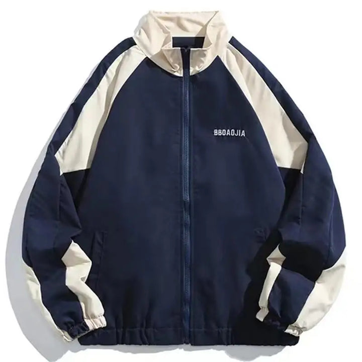 Unisex Aria color block windbreaker jacket, lightweight & weather-resistant. Perfect for spring & fall outerwear.