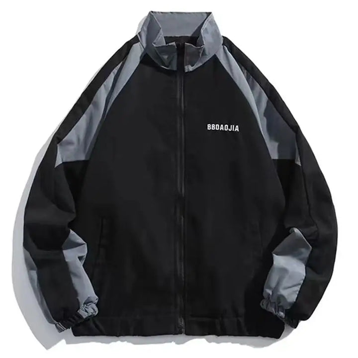 Lightweight unisex Aria windbreaker jacket with color block design, weather-resistant for versatile outdoor wear.