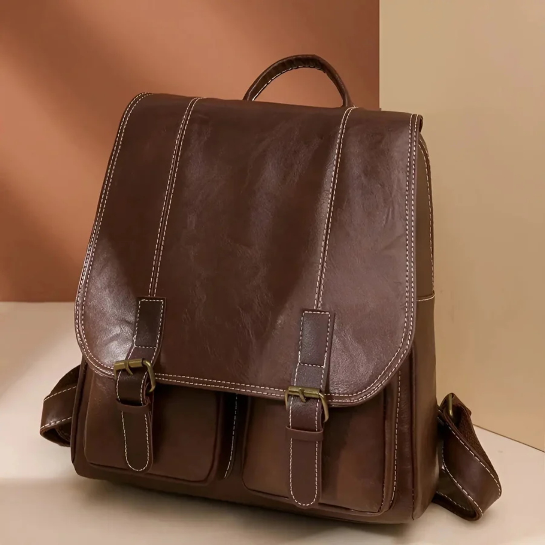 Unisex vintage style travel backpack, durable canvas for adventures. Features laptop compartment & organizational pockets.