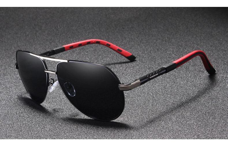 UV400 polarized vintage sunglasses. Aluminum frame eyewear for superior sun protection & outdoor adventures.