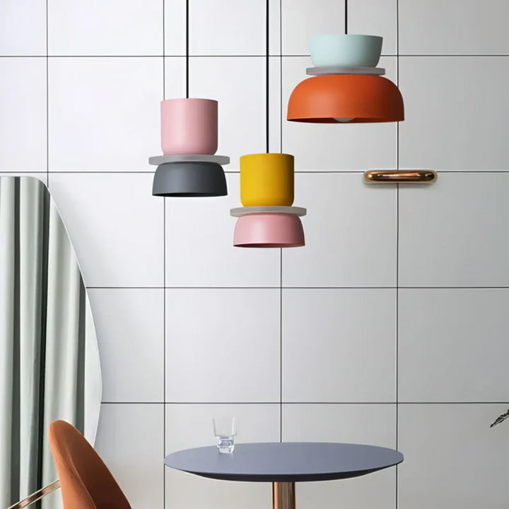 VividGlow macaron LED pendant light in lavender purple, trendy home decor