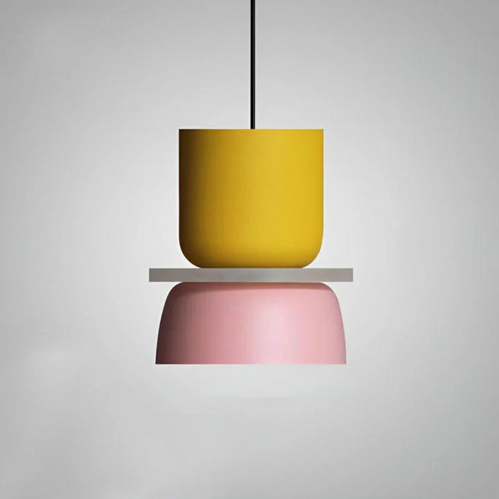 VividGlow macaron LED pendant light casting warm ambient light