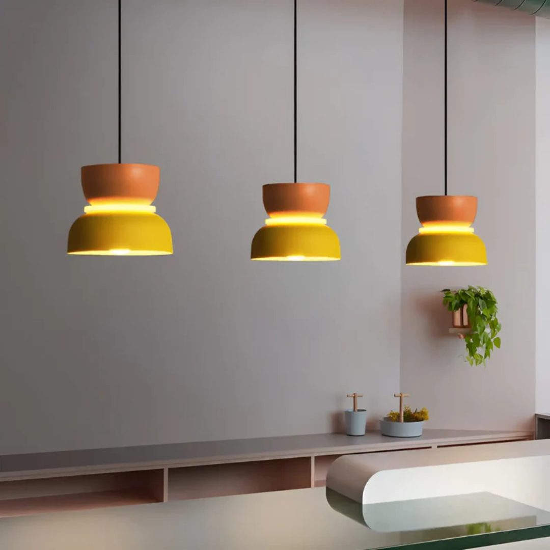 VividGlow macaron LED pendant light, durable and stylish lighting solution