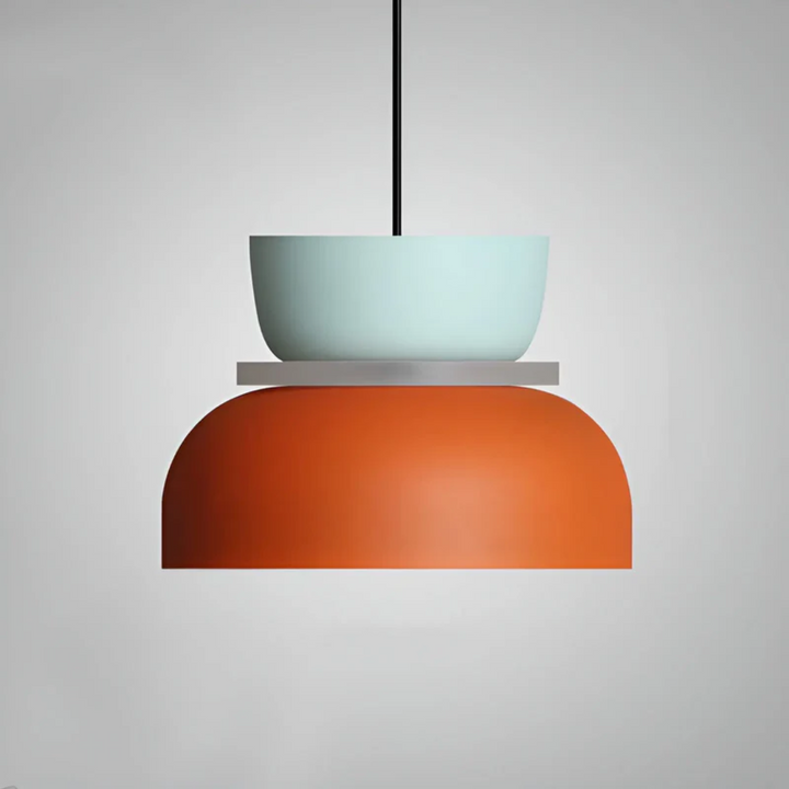 VividGlow macaron LED pendant light installation in a minimalist kitchen